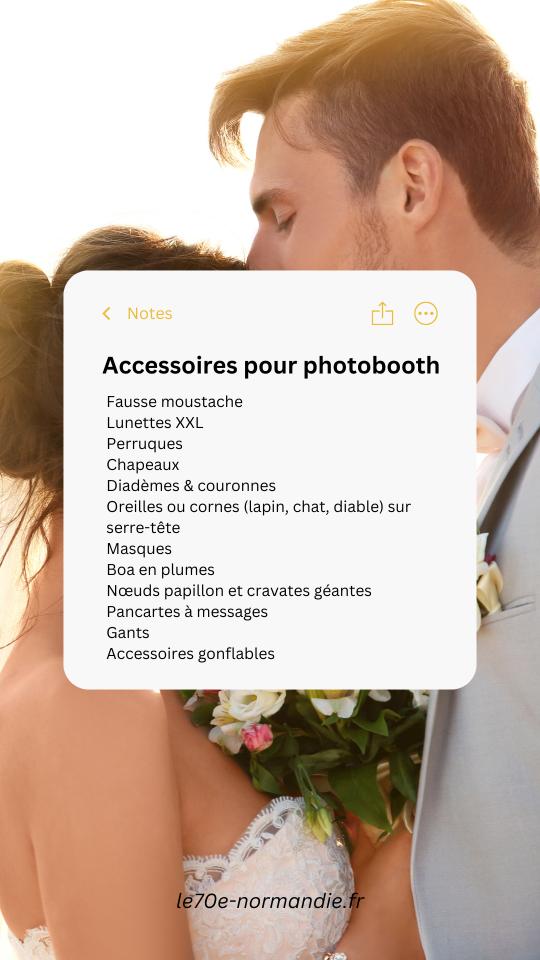 accessoire photobooth mariage