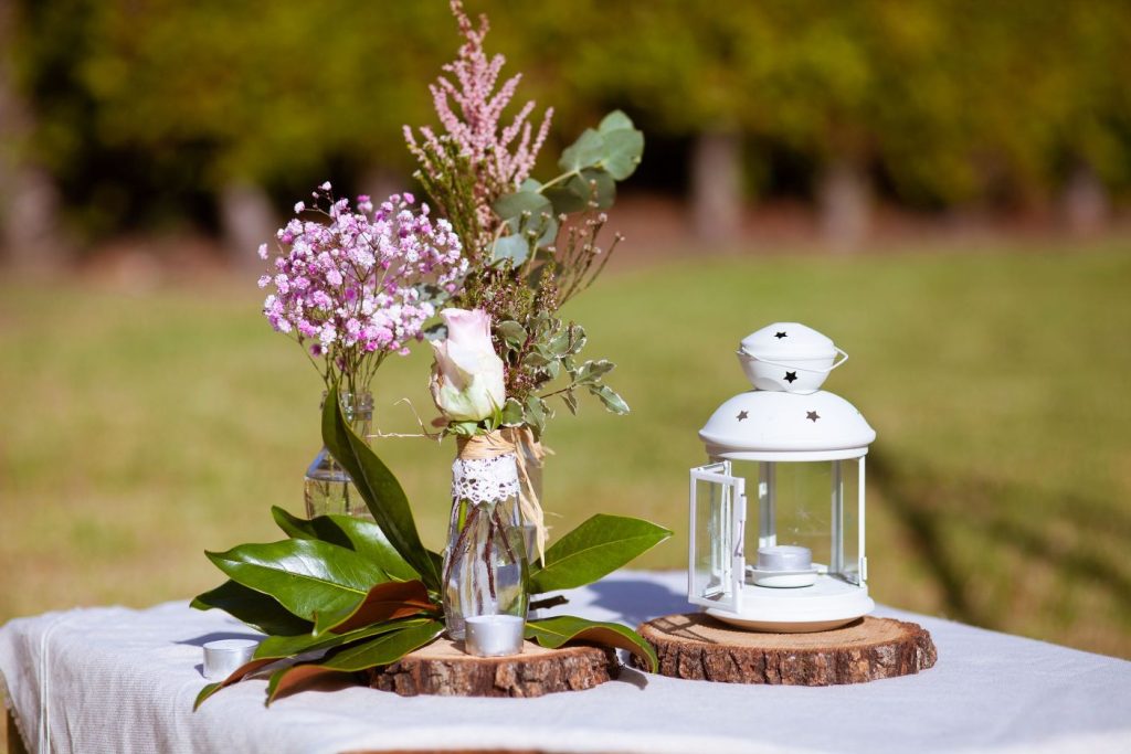 Table de mariage décorée