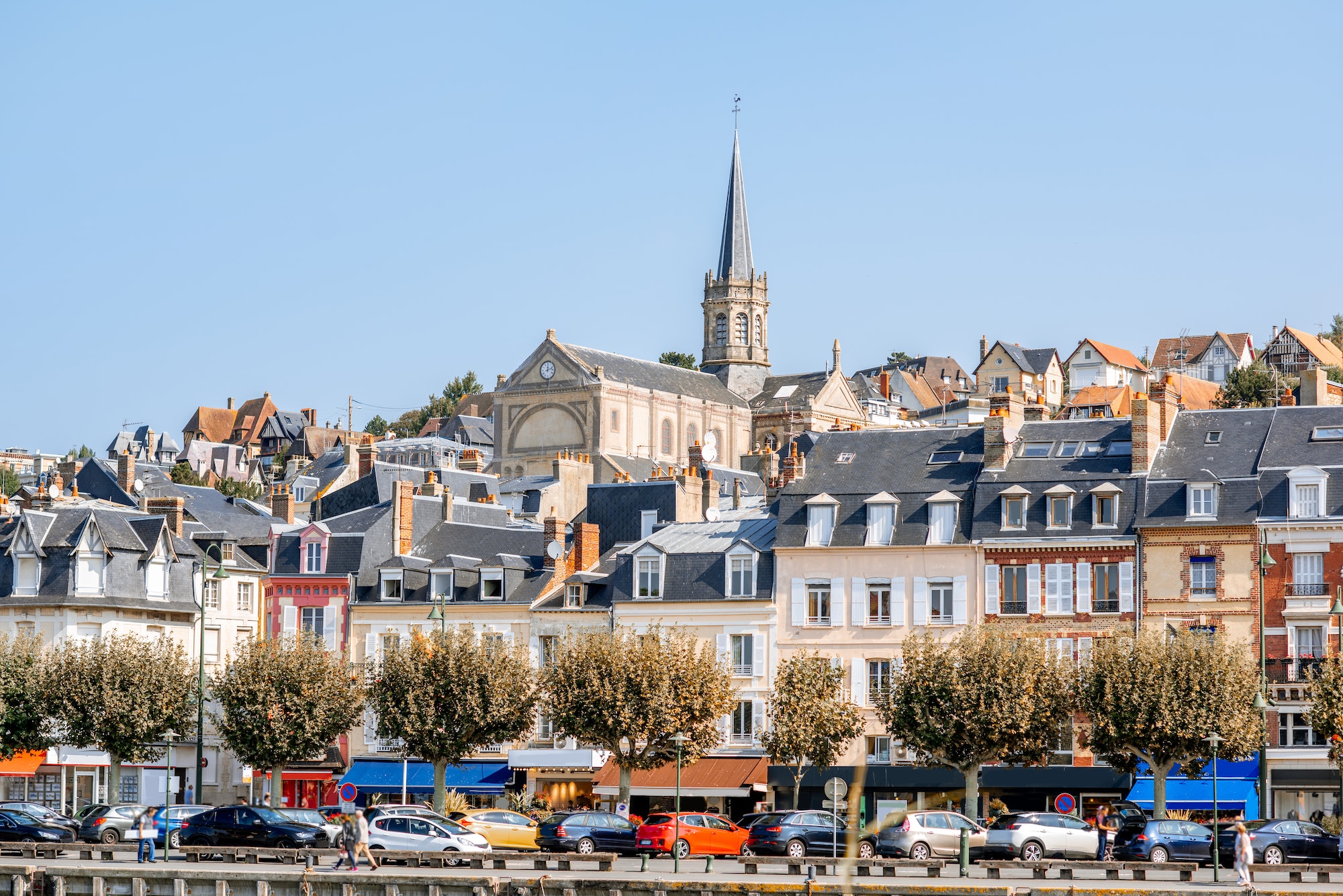 Riverside of Trouville village in France