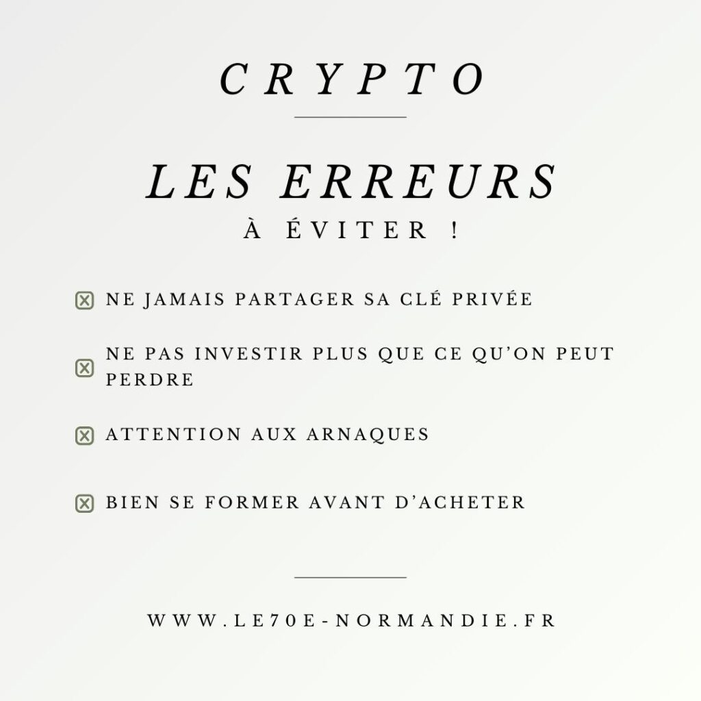 crypto les erreurs à éviter