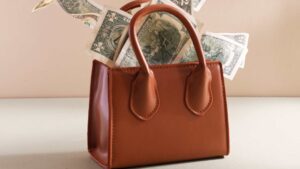 Sac à main avec de l'argent dedans
