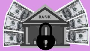 Banque avec des billets